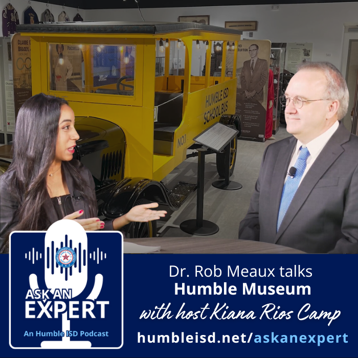 🎙️In episode 18 of Ask an Expert, Dr. Rob Meaux, executive director of the Humble Museum, highlights exhibits, artifacts &amp; stories available to visitors at no cost. 
English: bit.ly/3yM3BMe
Spanish: bit.ly/4ebMbZs
Catch all episodes at humbleisd.net/askanexpert.