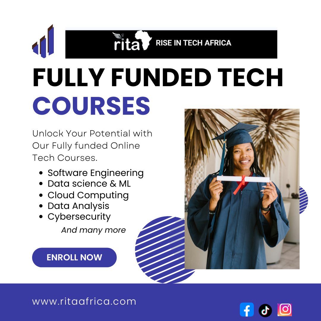 Itsololade_'s tweet photo. @rita_africa offers fully funded tech courses with industry-recognized certifications and job placement support. 
Take a step towards your tech career journey today by visiting https://t.co/9cFJYlWn38 to apply to any tech skill of your choice and learn more about their programs. https://t.co/G2ifnV0tcJ