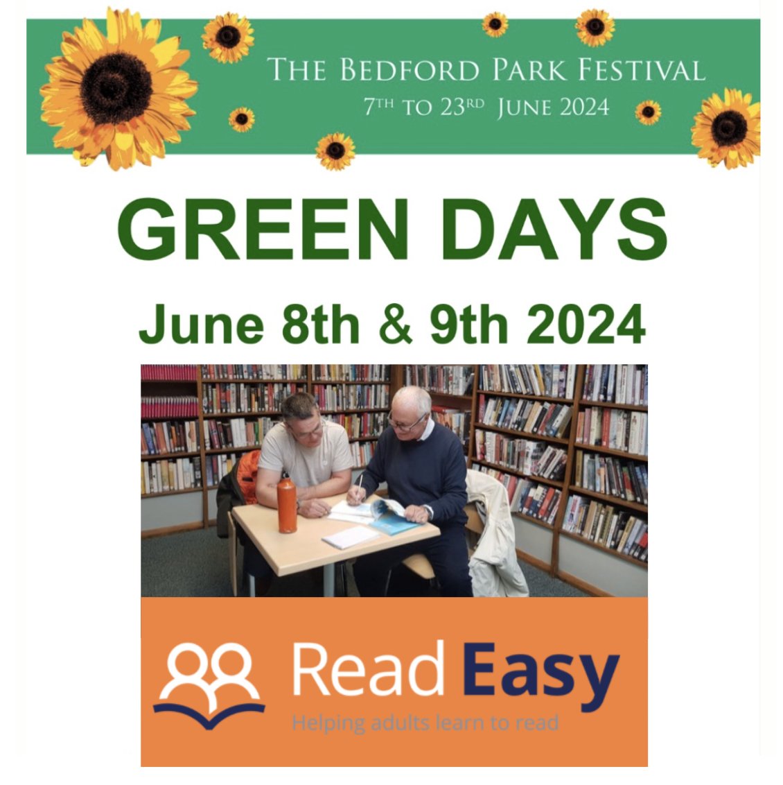 Read Easy Ealing (@readeasyealing) on Twitter photo We are thrilled to be back at the Bedford Park Festival this year!💚 <a href="/BedfordParkFest/">BedfordParkFestival</a>
ReadEasy Ealing cannot wait to meet everyone who is coming along, so feel free to pop over and have a chat, as we would love to say hi.☀️ We are thrilled to be back at the Bedford Park Festival this year!💚 <a href="/BedfordParkFest/">BedfordParkFestival</a>
ReadEasy Ealing cannot wait to meet everyone who is coming along, so feel free to pop over and have a chat, as we would love to say hi.☀️