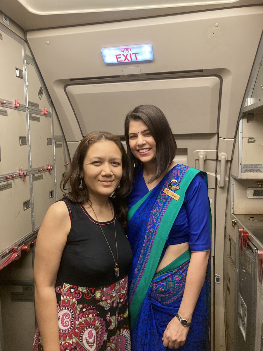 aaditriedipika's tweet photo. Late post @airindia m really proud as you have a gem like @_sezalsingh the real Neerja bhanot, never met such a caring crew .I boarded ai632 apr 29 ,in heat stroke she have taken care with vaibhav ,i felt safe ,real human,unforgettable  hospitality luv  #FlyAI #namaste #AirIndia https://t.co/h3jE5YG9M6
