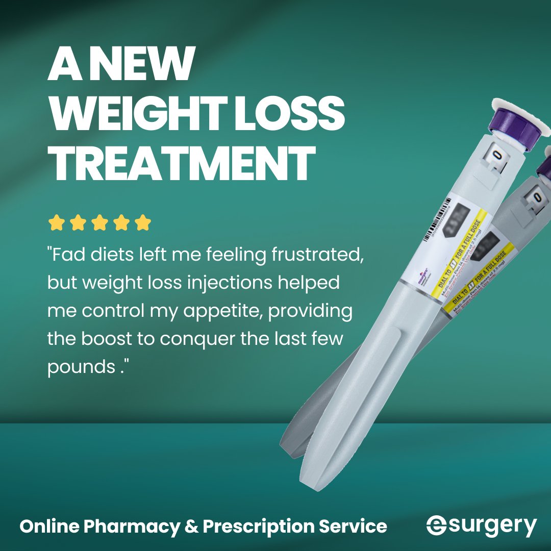 eSurgeryCares's tweet photo. What is Mounjaro?  

Mounjaro is an innovative medicine that acts on two important body hormones, GLP-1 and GIP, to help you reach your weight loss goals quickly, safely, and effectively. 

#WeightLoss #Mounjaro https://t.co/vOoXj2JsqJ