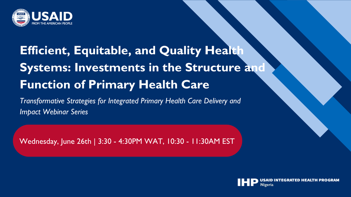 Tune in on June 26th for our next webinar on Efficient, Equitable, and Quality Health Systems! Register to claim your spot today! events.teams.microsoft.com/event/b7c25294…