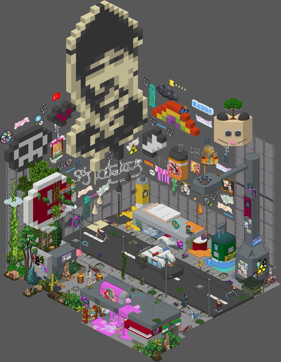 Take a look at the room I prepared for the graffiti contest 👀

Looks like graffiti magic has taken over the city...🌪☄️

🛠 Room Owner and Designer: Chuen-Li

<a href="/Habbo/">Habbo</a> <a href="/habbo_tr/">Habbo TR</a>