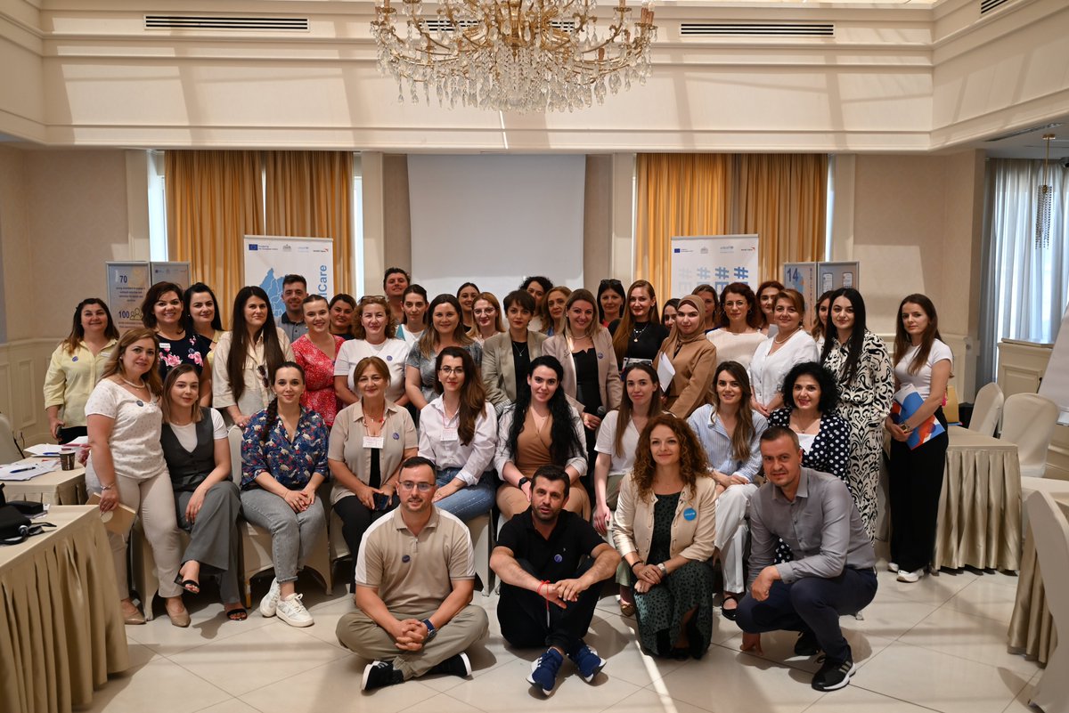 EdinaKozma's tweet photo. It was a pleasure to meet & discuss with representatives of local govt. & CSOs during #EU4SocialCare forum held in Durrës.
Fostering partnerships to enhance the social care system is a key priority of this 🇪🇺-funded program, jointly implemented with @WValbania, in 🤝with #MoHSP. https://t.co/7b2ORZsnNf
