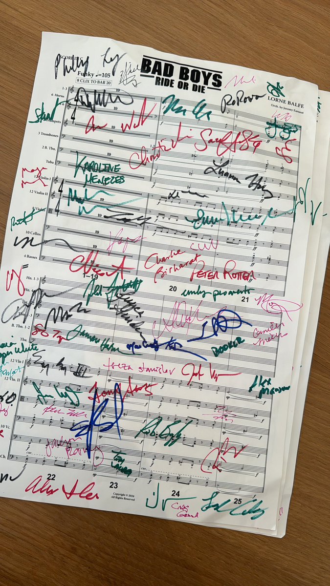 Coming soon …. Great auction for <a href="/HighlandHospice/">Highland Hospice</a>. Original score signed by all the musicians, directors AND Will Smith.
