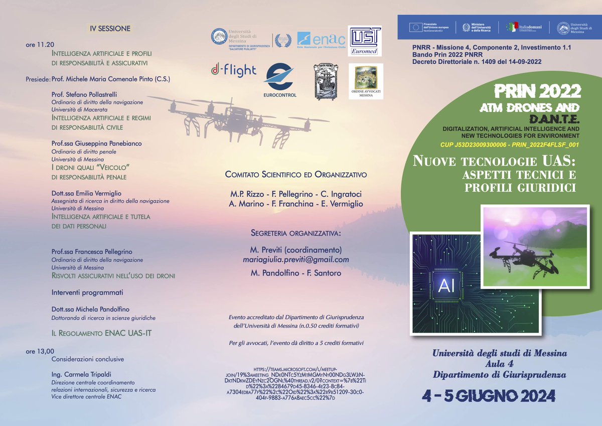 U_ELCOME's tweet photo. Today and yesterday we have been participating at #PRIN2022.
Giancarlo Ferrara, (@eurocontrol) has talked about New ATM & U-space integrated services and capabilities to support the urban air mobility (IAM/UAM) airspace integration challenges
@D_Flight_SpA
@cinea_eu
@SESAR_JU https://t.co/foFf5Hd7BK