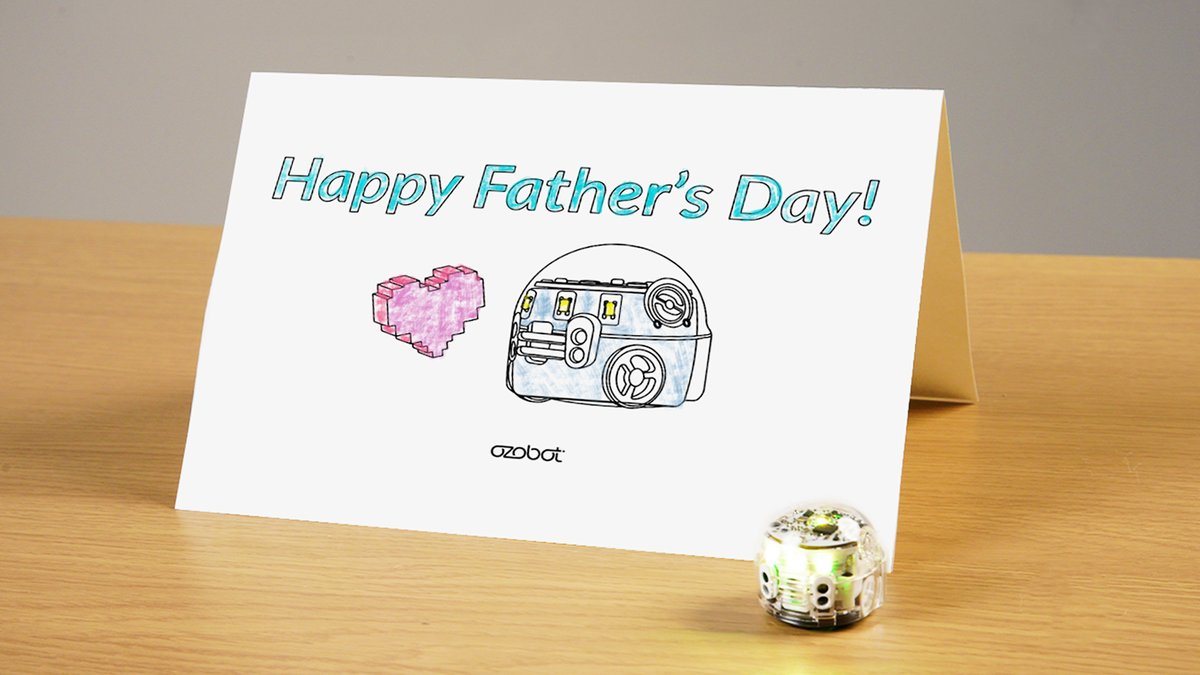 Ozobot's tweet image. Let’s hear it for Dad! 🌟
Students can celebrate the special guy in their life with these printable Father’s Day cards with a STEAM twist >> ozo.bot/Fathers-Day-Ca…
#fathersday #codingrobot #ozobot #fatherfigure #steam