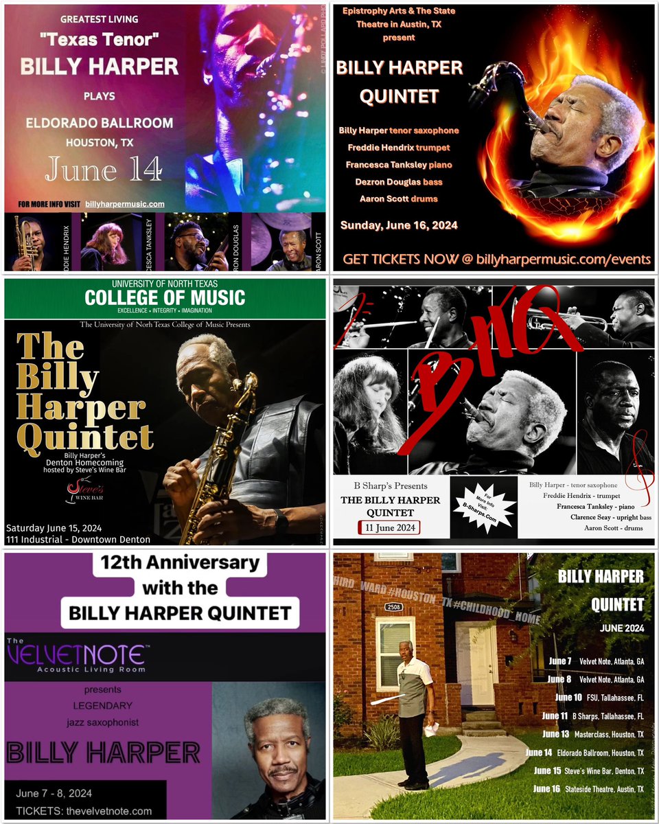 CapraBlackBH's tweet photo. Been working on a few things...
#timetohittheroad #southbound #billyharperquintet #50yearsofbillyharperquintet #caprablack #blacksaint #june2024tour #texastenorsax #texas #homecoming #livemusic #jazz #jazzlegends #getticketsnow #supportjazzmusic #supportlivemusic #billyharper🎷🔥 https://t.co/Duyp0UyAYS