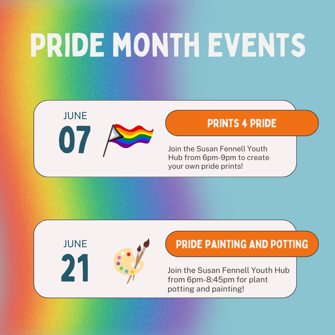 Excited to announce that BYOU will be joining the Susan Fennell Youth Hub Pride Events on June 7th and June 21st! Come celebrate diversity and community with us. Let's make this Pride unforgettable! #BYOU #Pride2024 #CelebrateDiversity #HelpingHandsSharesOpportunities