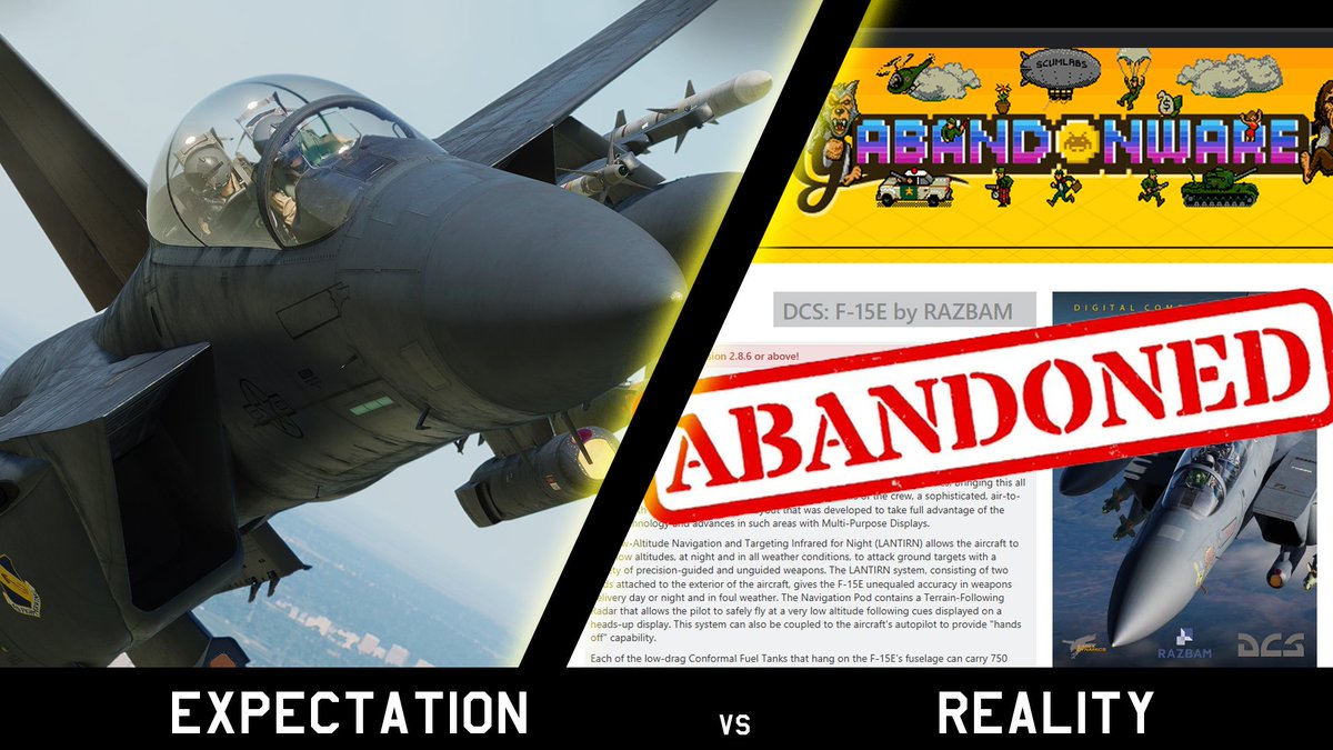 Afty86's tweet photo. Expectation vs Reality DCS F-15E - https://t.co/aLw1WUouzu https://t.co/5P4uk9Q8iS