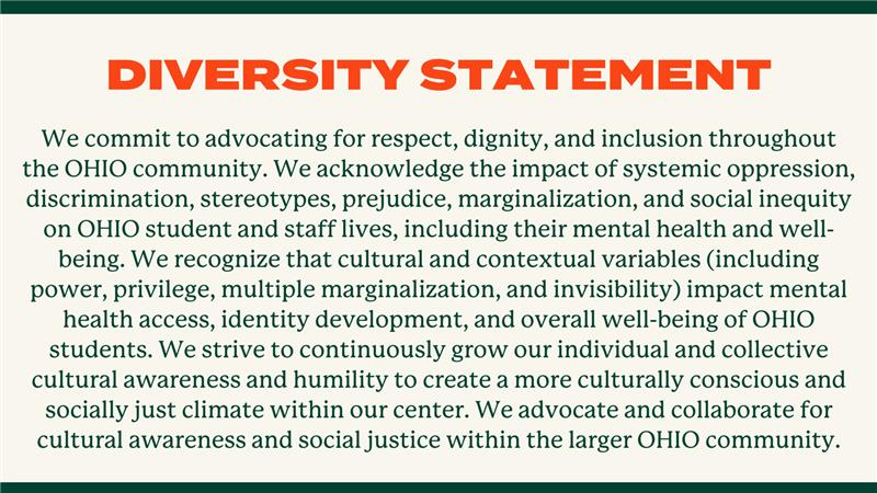 Learn more about CPS's commitment to diversity and inclusion here: ohio.edu/counseling/abo…