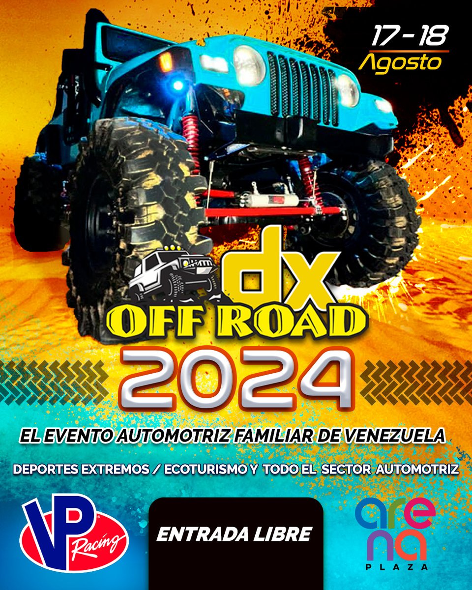 DXVenezuela's tweet photo. LLega a Barquisimeto el mejor evento automotriz del estado Lara, DX OFF ROAD unico evento que reune los deportes extremos, el ecoturismo y todo lo relacionado al motor 
DX OFF ROAD @dxoffroadvzla
#dxoffroadvzla #dxoffroad #dx4x4 #DxVenezuela https://t.co/PUFdnqy8sz