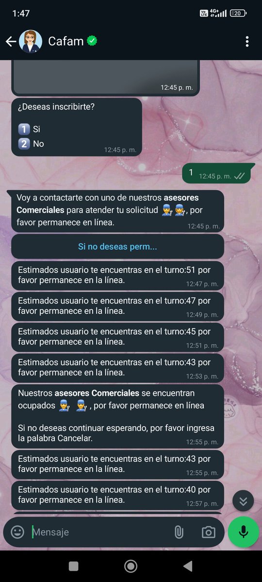 AuraCecii's tweet photo. @CafamOficial una hora esperando que me atiendan, para que en el turno 3 me digan hasta pronto, y tengo que volver trámite para quedar en espera. Que falta de respeto https://t.co/LgARhRfwSC