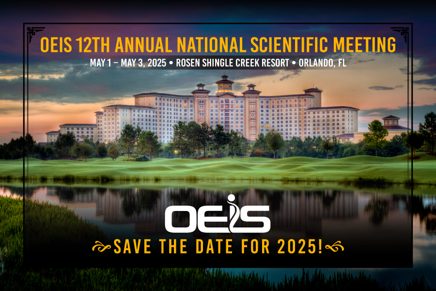 📢 Save the Date! OEIS invites you to join us May 1-3, 2025, at Shingle Creek Resort in Orlando, Florida, for our 12th Annual National Scientific Meeting! Visit the OEIS website to view the preliminary agenda: bit.ly/4bJEOXN

#InterventionalMedicine #ShingleCreekOrlando