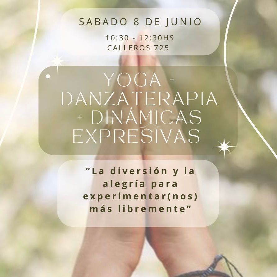 Este sábado de 10:30 a 12:30 hs. tendrá lugar en la Academia de Ballet de Lucía López un taller donde la danzaterapia y el yoga se fusionarán.
La actividad estará coordinada por la danzaterapeuta Renata Magliano, y la instructora de yoga Elena Hernández

#LibertadorDigital