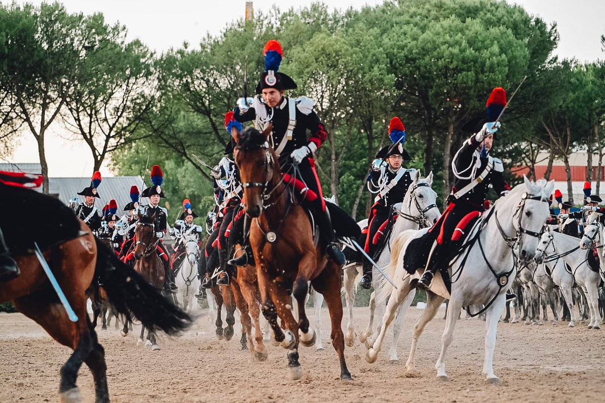 _Carabinieri_'s tweet photo. #FestArma2024: il Carosello Storico del 4° Reggimento #Carabinieri a Cavallo rievoca l’epica carica di Pastrengo del 1848, ma anche una storia lunga 210 anni, fatta di dedizione, coraggio e valore https://t.co/OqLHuIrAsp