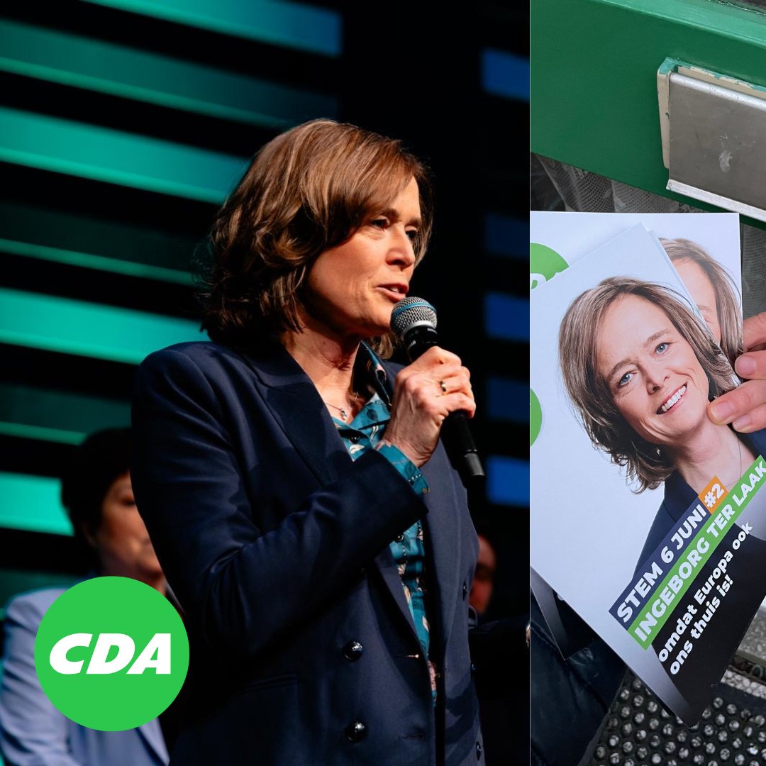 ingeborgterlaak's tweet image. Morgen is het moment suprême. Dan is het aan jou om de toekomst van Europa te bepalen. Ik hoop natuurlijk dat je op mij stemt, maar hoe dan ook: ga stemmen! Want de toekomst van Europa - en daarmee die van Nederland - ligt in jouw handen. #stemCDA