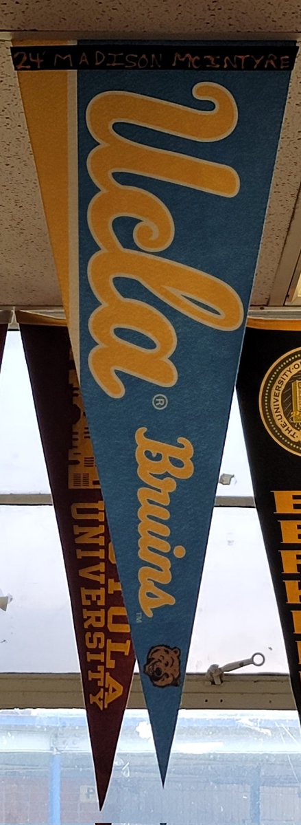 Thank you to @madddiebwraps from bringing me an <a href="/UCLA/">UCLA</a> pennant! #Calculusfamily #ProudTeacher #IBFamily #grateful