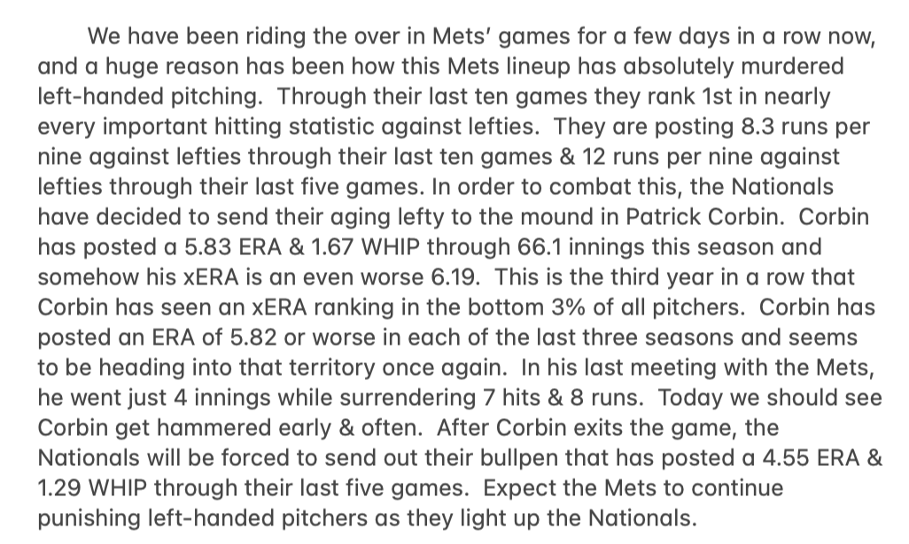 SRCGROUP2K's tweet image. Today&apos;s MLB Free Plays
⚾️Giants Diamondbacks Over 8 (5U)
⚾️Mets TTO 5 (5U)
⚾️Mets F5 TTO 2.5 (3U)

VIP w/ 15 Plays Out &amp;amp; Huge Night Slate OTW
Looking to extend our winning streak to five days

For All VIP Click ➡️bit.ly/SRCWHOP