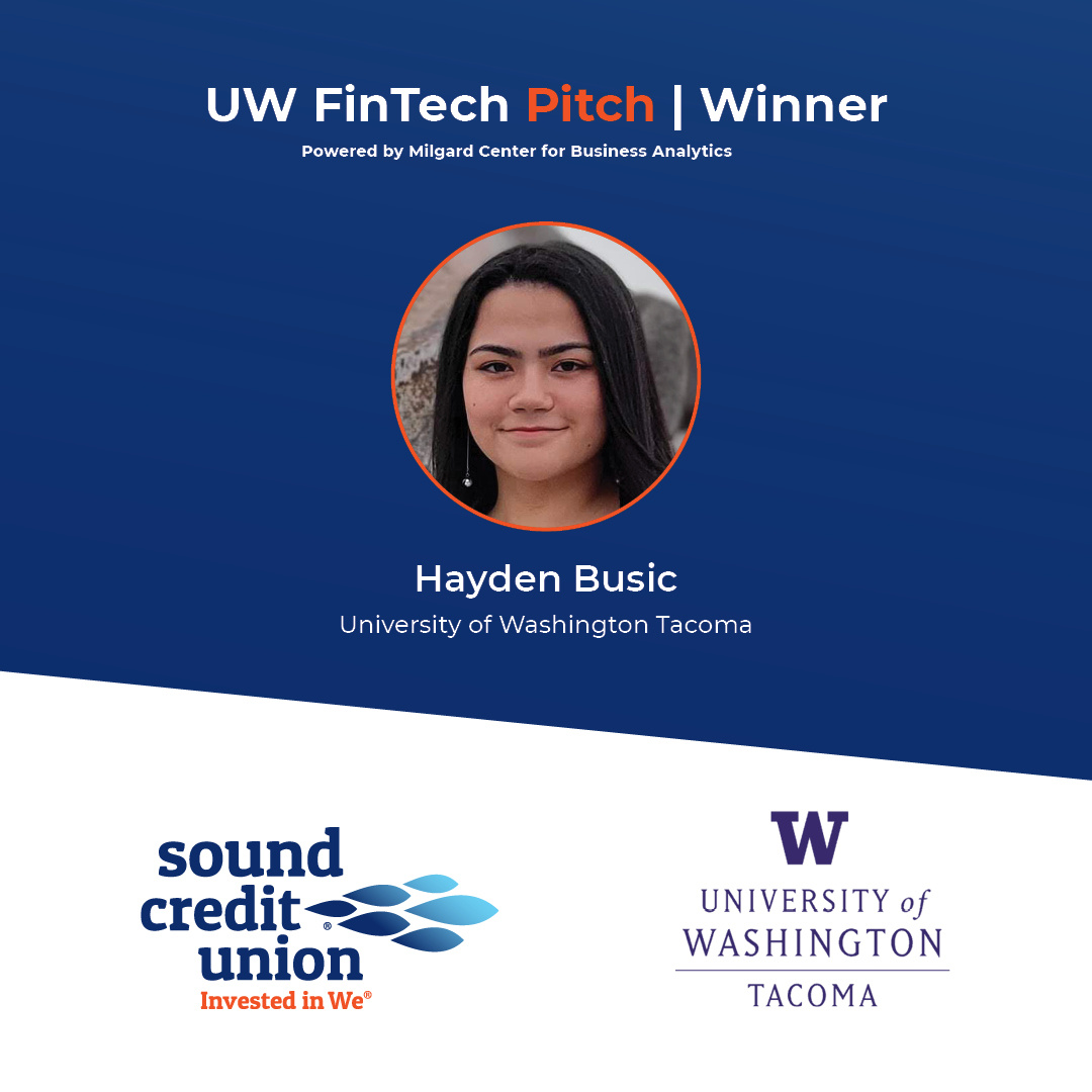 Sound Credit Union (@sound_cu) on Twitter photo Congratulations to our 2024 UW FinTech Pitch winner, Hayden Busic! π Hayden wowed our judges with her idea of a Virtual Financial Health Assistant powered by AI to simplify financial wellness.
Thank you <a href="/MilgardCBA/">Milgard CBA</a> for partnering with us to foster innovation through fintech! π Congratulations to our 2024 UW FinTech Pitch winner, Hayden Busic! π Hayden wowed our judges with her idea of a Virtual Financial Health Assistant powered by AI to simplify financial wellness.
Thank you <a href="/MilgardCBA/">Milgard CBA</a> for partnering with us to foster innovation through fintech! π
