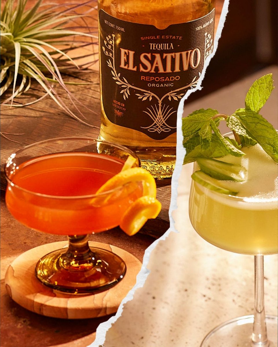 Happy hour, but make it organic. 🍹✨ 

#elsativo #drinkorganic #drinktequila #blanco #reposado #anejo #tequila #additivefree