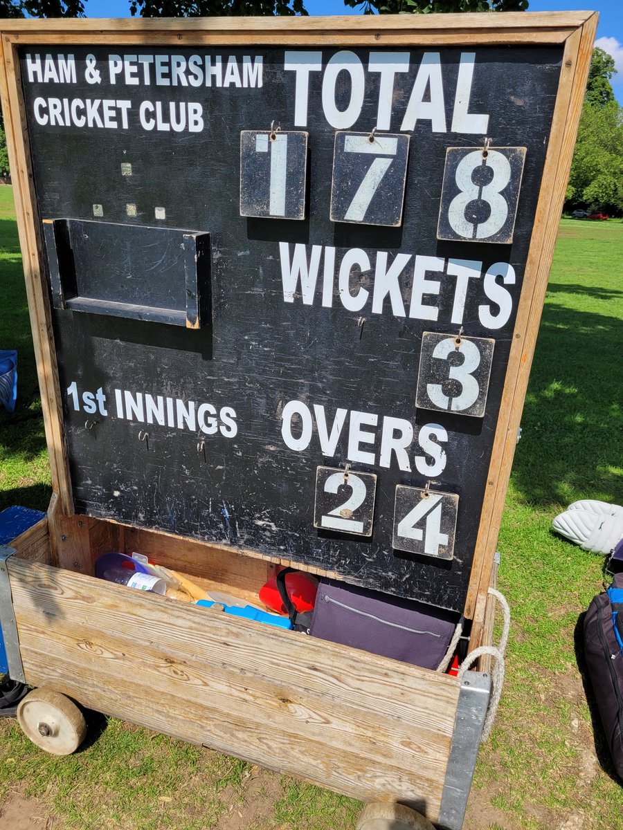 ClubMagdalen's tweet photo. Mags beat Ham and Petersham yesterday by 208 runs last Sunday 
Mags 346-7 off 40
Wendel 73, Steve 65, Swainy 44 no Hamza 42 no (off 10 balls including 6 sixes)
Ham 128 all out off 34.1 overs
Dylan 3 wickets and Hamza 3 wickets https://t.co/m0JJ1Jgw6e