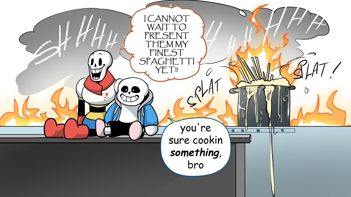 Bro put them inside the house so now they are safely waiting :D
[ Undertale Sans, Papyrus ]