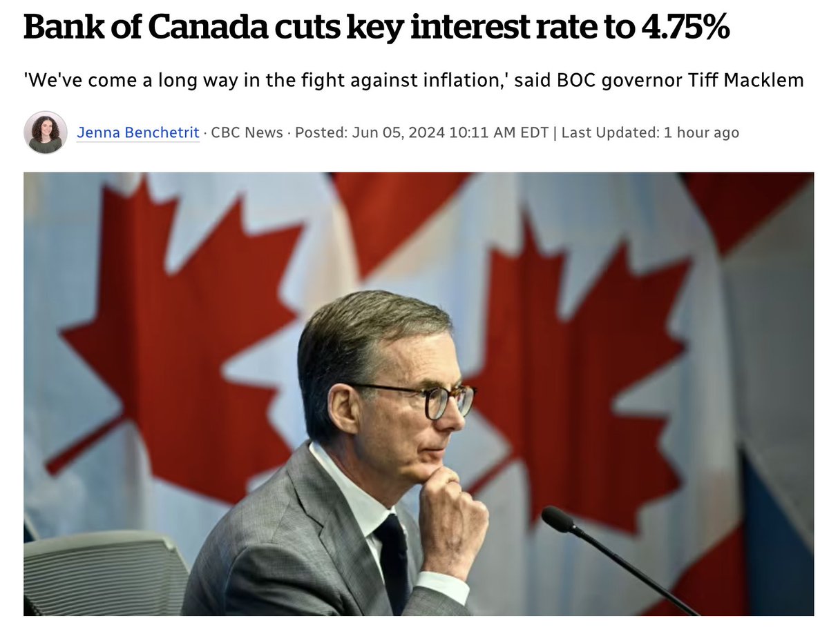 Canada acaba de bajar la tasa de interes! Se viene la de USA pronto?