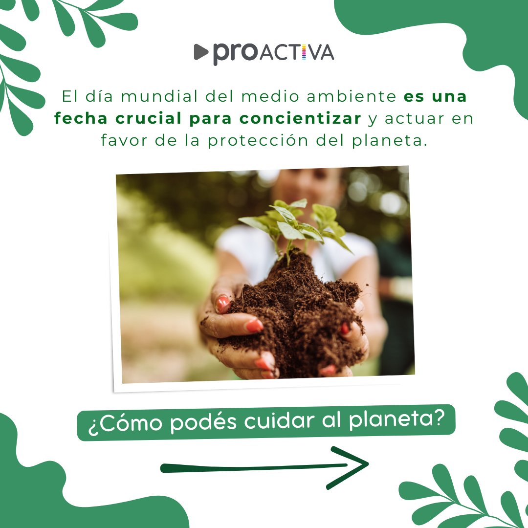 __Proactiva's tweet photo. Esta jornada impulsada por la ONU busca generar conciencia sobre el cuidado de la naturaleza y también para visibilizar el daño que le hacemos al mundo con nuestras acciones 🌍

El lema de este año es “Nuestras tierras. Nuestro futuro. Somos la #generacionrestauracion”. https://t.co/BxSIcpUsSF
