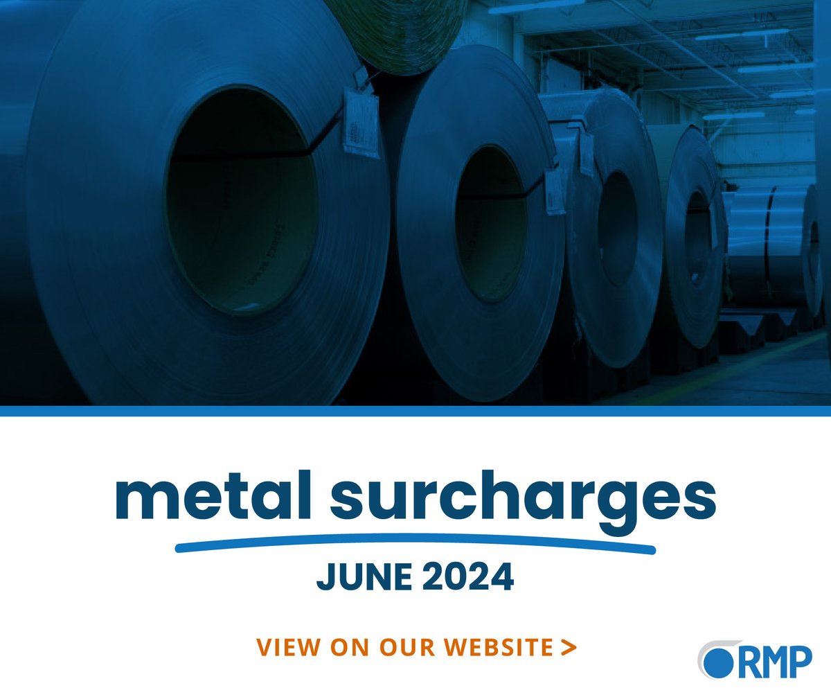 The #metalsurcharges for June are posted! Since these charges fluctuate from month to month, keeping up with these updates ensures you have the essential information needed to make informed decisions for your projects. ow.ly/V7BO50RsZWZ
#stainlesssteel #metaldistributor