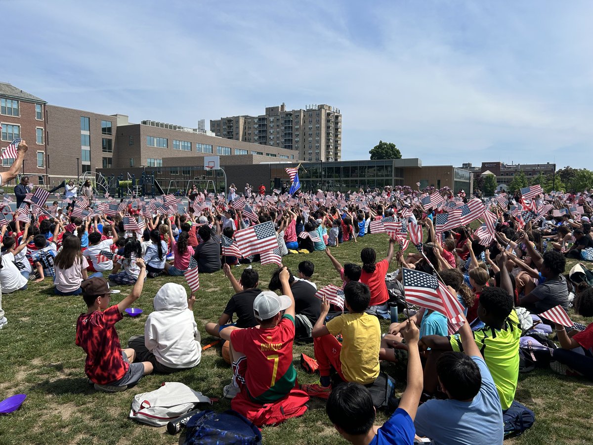 Flag day fun at the All School Reflection meeting! ❤️🇺🇸❤️