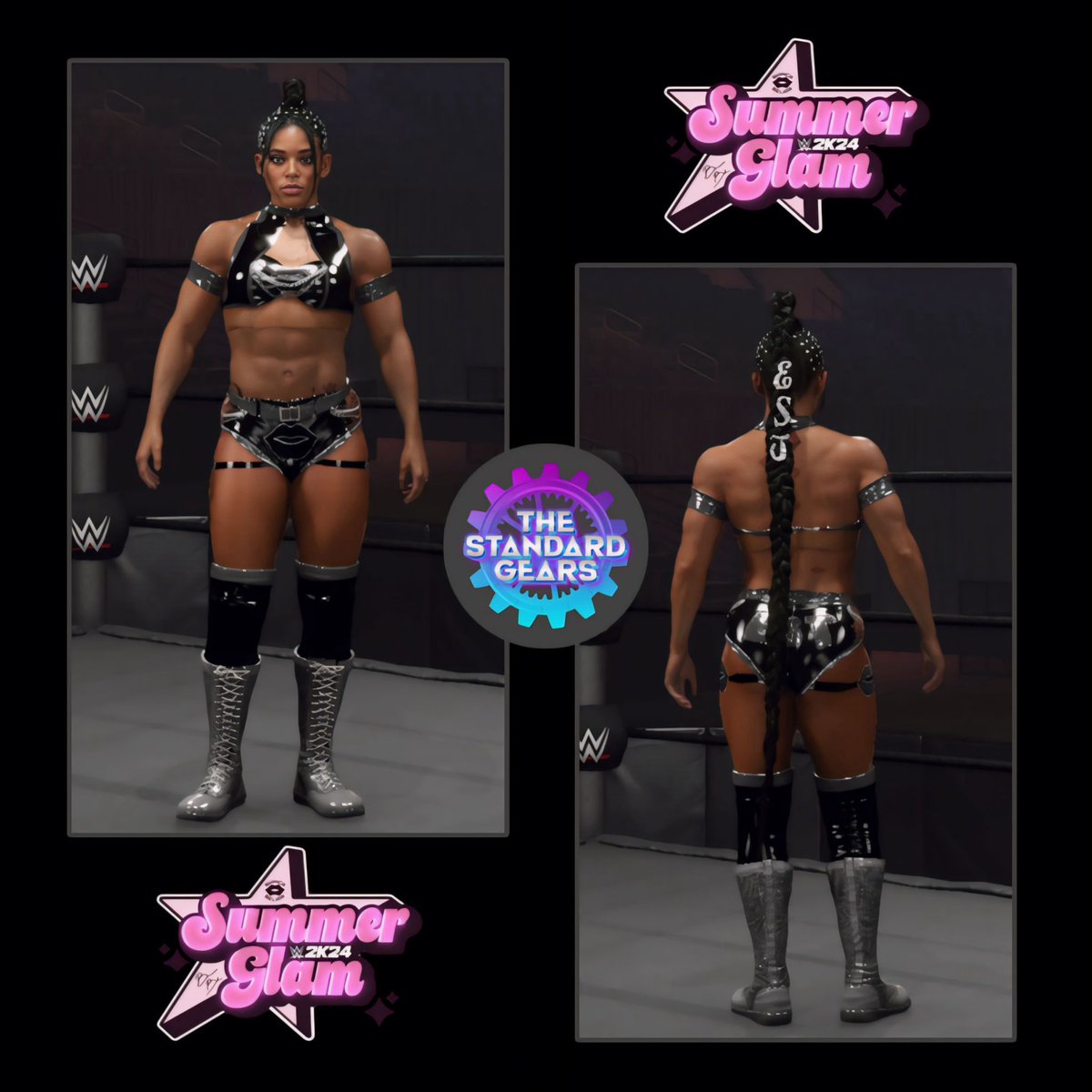 thestandardtrev's tweet photo. Here is My entry into the @WWEgames + @BiancaBelairWWE #BiancaSummerGlam #Giveaway is Now Available on Community Creations for #WWE2K24 🖤 https://t.co/meFPcsekNM