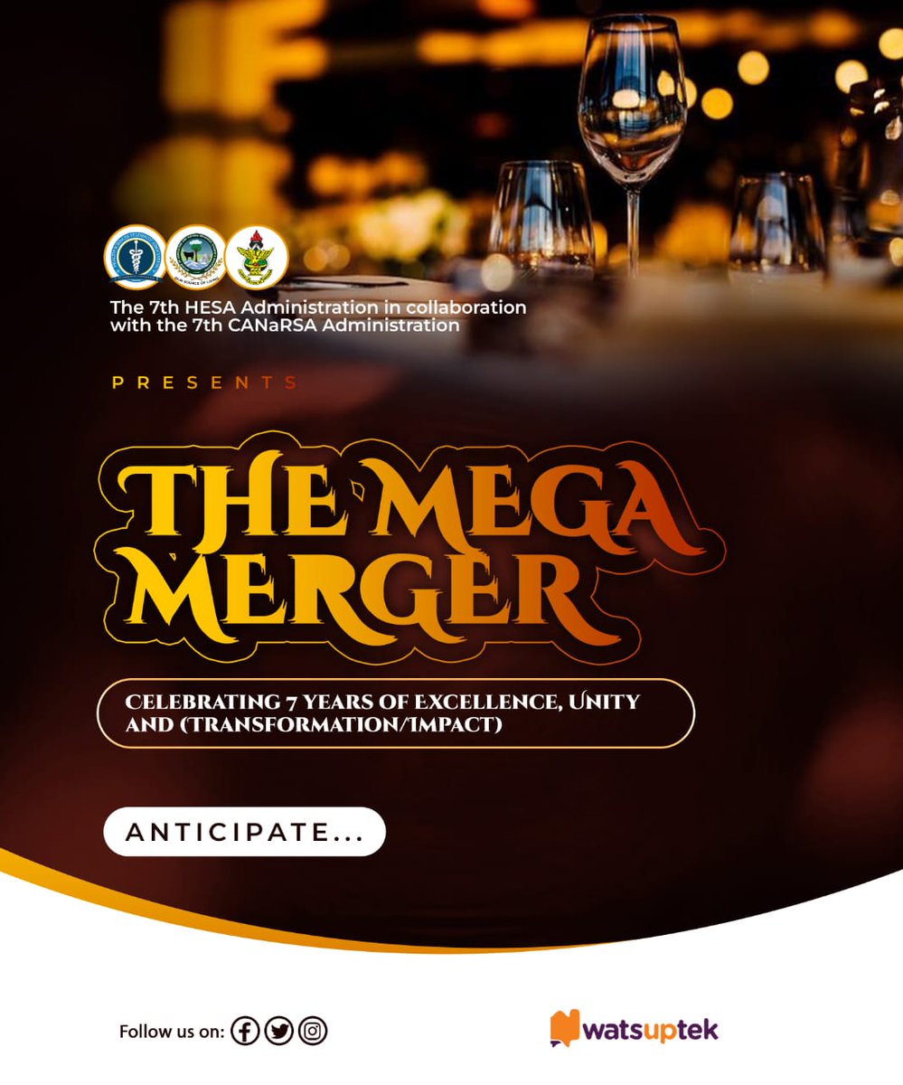 canarsa_knust's tweet photo. 🔰𝗔𝗡𝗧𝗜𝗖𝗜𝗣𝗔𝗧𝗘 𝗧𝗛𝗘 𝗠𝗘𝗚𝗔 𝗠𝗘𝗥𝗚𝗘𝗥

The 𝟕𝐭𝐡 𝐂𝐀𝐍𝐚𝐑𝐒𝐀 Adminstration 𝐢𝐧 𝐜𝐨𝐥𝐥𝐚𝐛𝐨𝐫𝐚𝐭𝐢𝐨𝐧 𝐰𝐢𝐭𝐡 𝐭𝐡𝐞 𝟕𝐭𝐡 𝐇𝐄𝐒𝐀 Administration brought to you a momentous event themed:

"Celebrating 7 Years of Excellence, Unity, and Transformation" https://t.co/O3KtCXsCSe