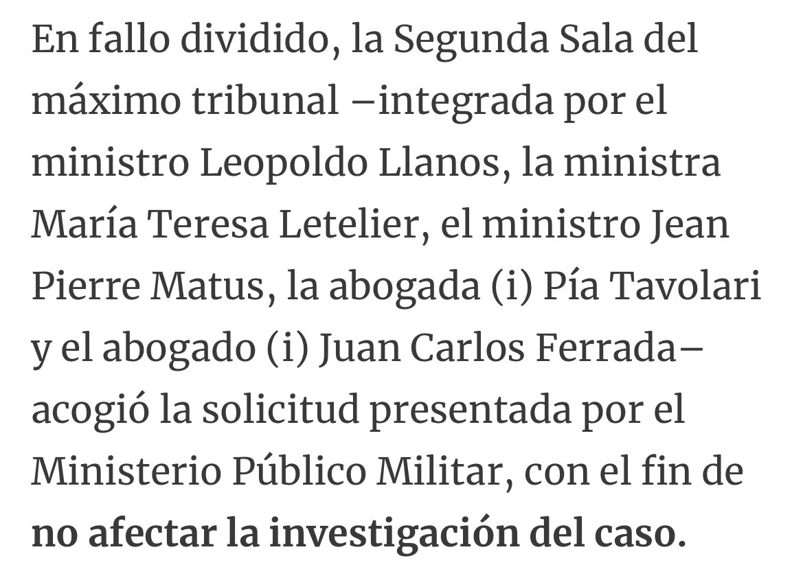 ¿Se quieren enojar más? 

Adivinen que jueza fue la que con su voto paró la investigación de los conscriptos de Putre…
…María Teresa Letelier, la misma que fue elegida a dedo por las movidas truchas de Mario Desbordes y que nos enteramos gracias a los chats filtrados por ciper.