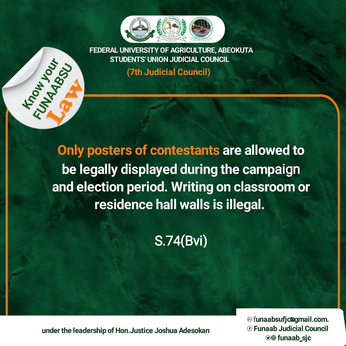 funaabsujc's tweet photo. Watch and share widely to help spread awareness! Knowledge is power, especially when it comes to the law! π‘β¨ #KnowYourRights
#LegalEducation
#7thFJC
#FunaabsuJudicialCouncil
#Funaabsug
#TeamUbutu https://t.co/PygChUcCbl