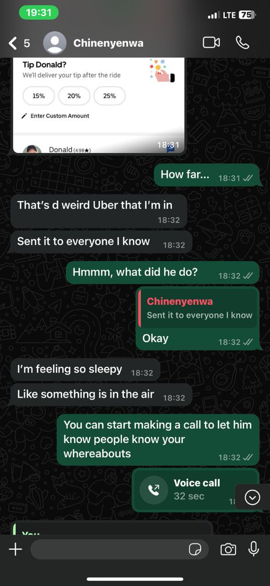 Hey <a href="/Uber/">Uber</a> my sister took this ride at Atlanta, Georgia hours ago and she complained about feeling instantly dizzy as if something is in the air...all attempts to reach her has been to no avail since then. Please can you track your rides/drivers whereabouts because I'm beyond