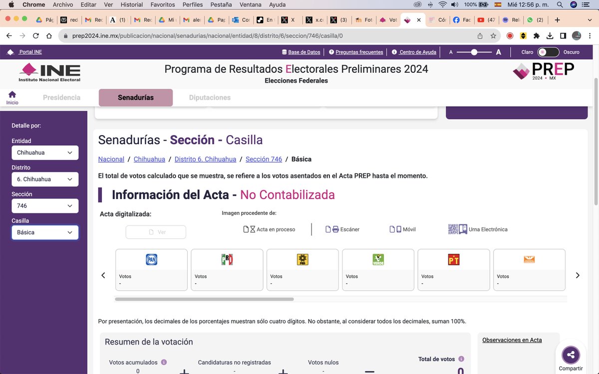 ericgac's tweet photo. @XochitlGalvez De donde me toco votar dos de los resultados enDiputaciones y senadores no se capturaron en el prep Chihuahua Chiuhuahua seccion 746 https://t.co/nw9iLp0g1P