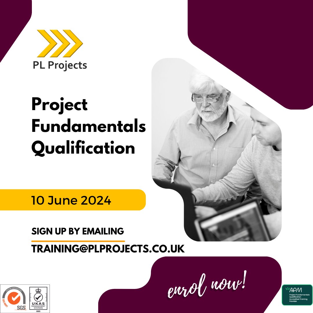 PLP_Central's tweet photo. Our next #PFQ Course will take place on the 10th of June 2024! 📅

This 2-day course is a perfect introduction to the profession of #projectmanagement. Advance your career today by signing up @ training@plprojects.co.uk. 

https://t.co/K6jM5stZDk https://t.co/Db5ZF2B93z