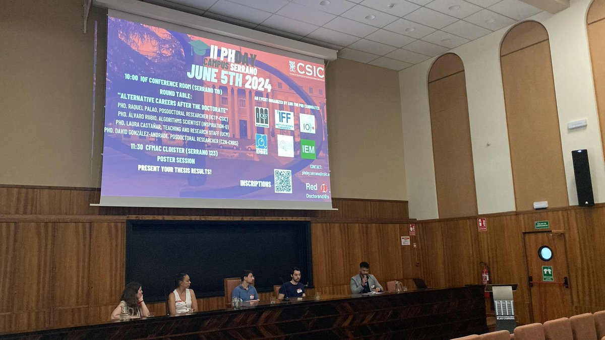 Today, we had the pleasure of participating in the II PhDay at the Serrano Campus of CSIC. We were involved in organizing the event and presenting our work.

<a href="/ictp_promocion/">ICTP-CSIC</a> <a href="/CSIC/">CSIC</a>