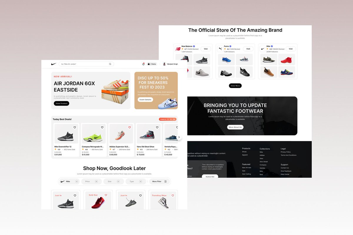DynamicWebMatri's tweet image. Another Shoes E-commerce Website:
👉 Our Portfolio:
behance.net/DynamicWebmatr…
👉 Our Instagram:
instagram.com/dynamicwebmatr…
🔴🟢 If you are interested in creating a WordPress website for your business feel free to CONTACT Us and we will help you.🔴🟢