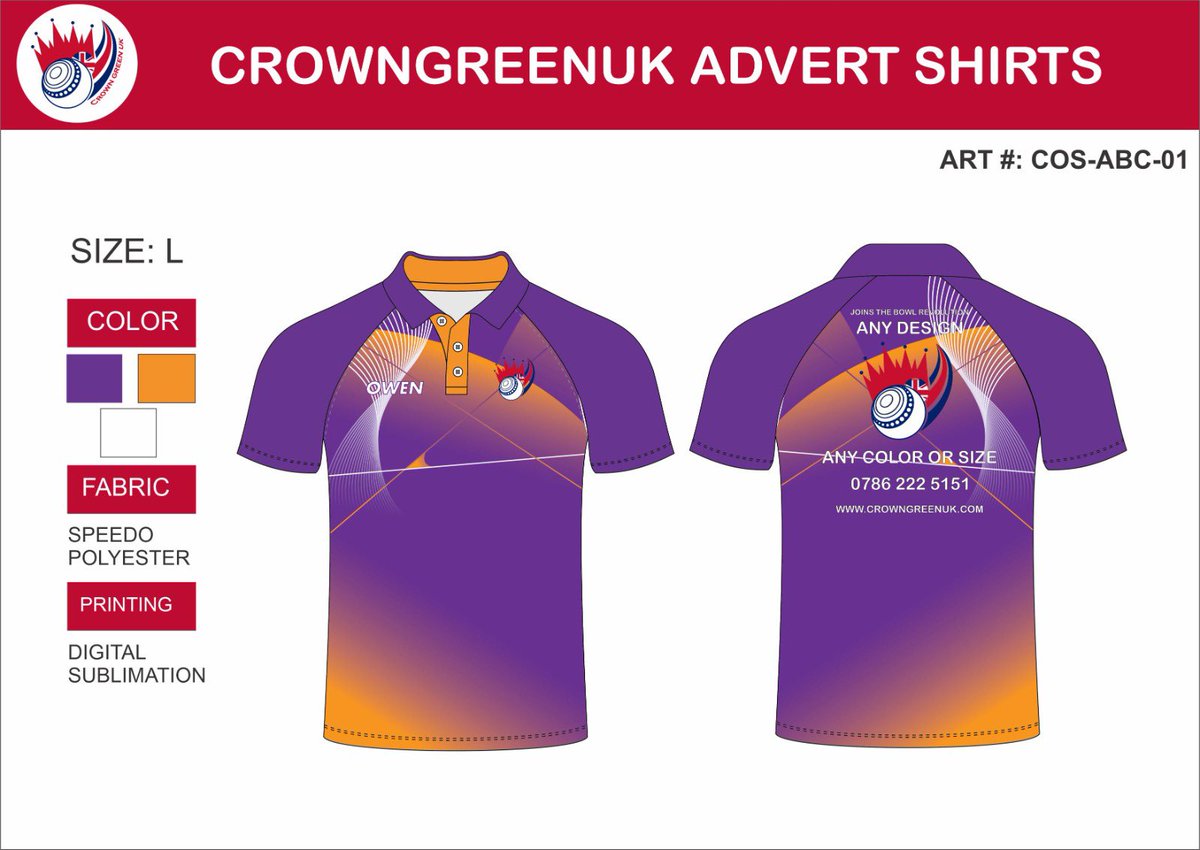 ClubFutsalUK's tweet photo. Join The Bowls Revolution

Crown Green UK apparel wears for your bowls club any colour any design from our own catalogue of stock available made to order for your club 3-4 week turnaround.

Contact us on: Paul Holmes 07862225151 or Email Crowngreenuk@gmail.com

#lawnbowling https://t.co/wBZfU33hTX