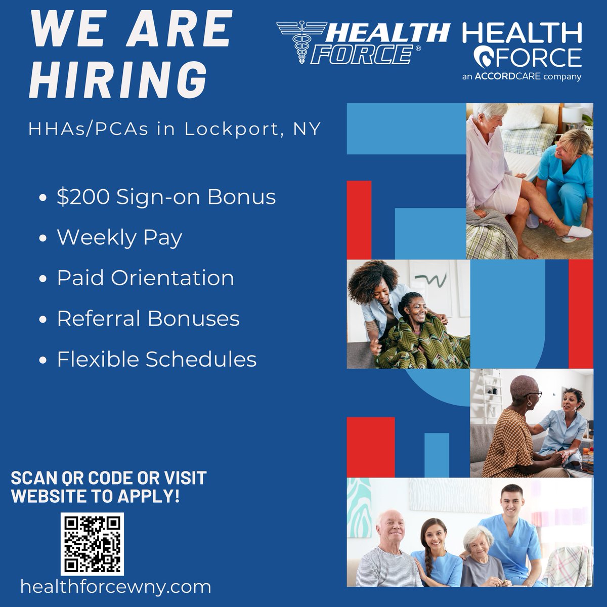 Healthforcecare's tweet photo. Immediate caregiver positions available now in Lock Port, NY! Visit https://t.co/odOzgXSVnK and click on the "caregivers" tab to begin your journey with us! #Lockportjobs #HHAjobs #PCAjobs #HiringCaregivers #NYHealthCare #NYrecruitment #LockportCareers #NewYorkHealthCare https://t.co/qQy6ppdgoK