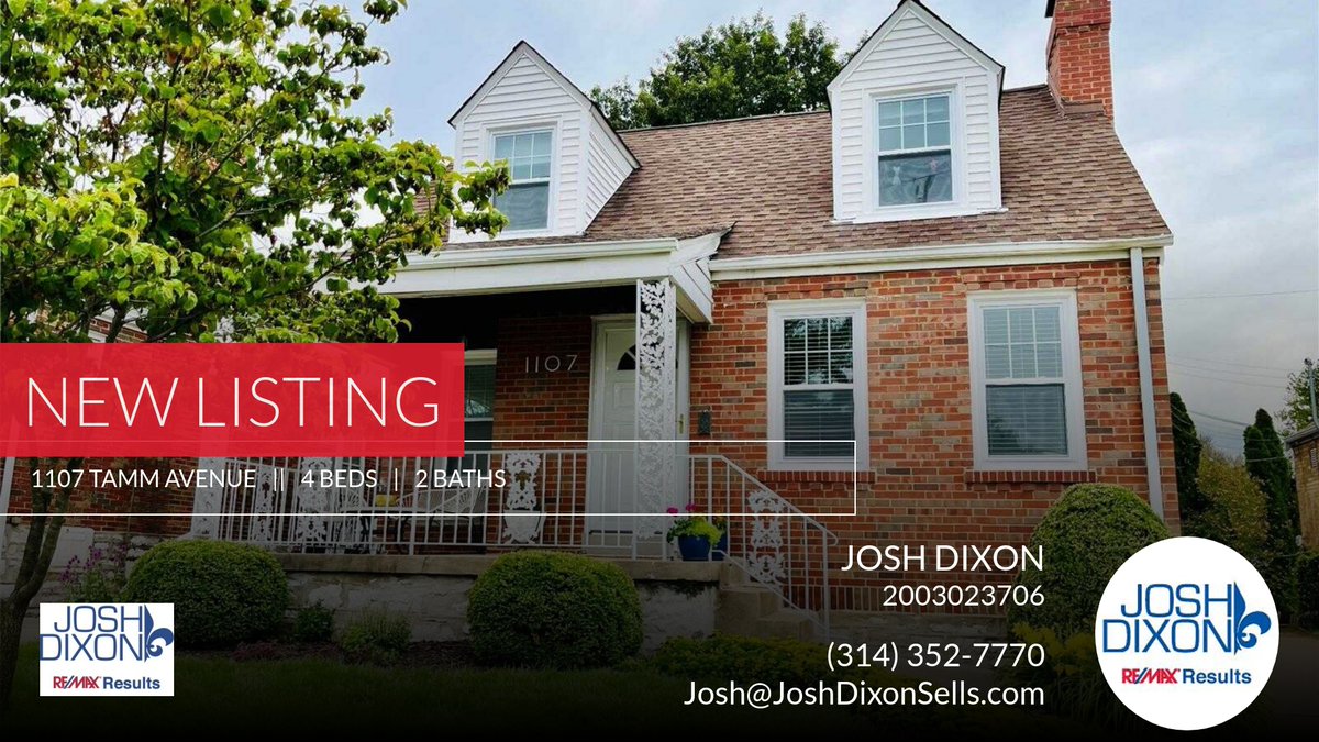 JoshDixonSells's tweet photo. 📍 New Listing 📍 Take a look at this fantastic new property that just hit the market located at 1107 Tamm Avenue in St Louis. Reach out here or at (314) 352-7770 for more information!

Listed by Krista Hartmann

Josh Dixon - RE/MA... https://t.co/pu1bNz312u https://t.co/QWmGISIWfT