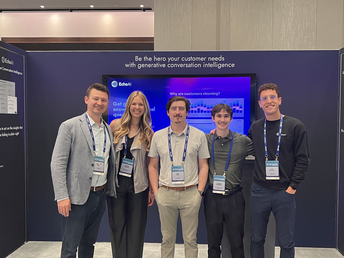 Our team is ready for you at CCW Vegas. 😎 Swing by booth #1126 to learn how Echo AI uncovers unmet needs from your customer conversations with generative insights. #ccwvegas #custserv #genAI