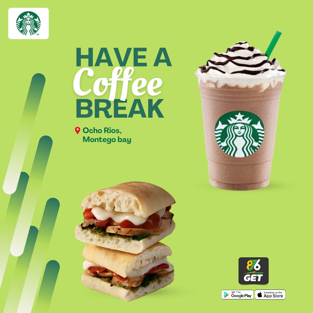 876Get's tweet photo. Sip it your way!

Customize your day with Starbucks, we've got your coffee break covered. Order NOW!!

#StarbucksJamaica #CoffeeBreak #876Get #TreatYourself https://t.co/61LMAwhFhL