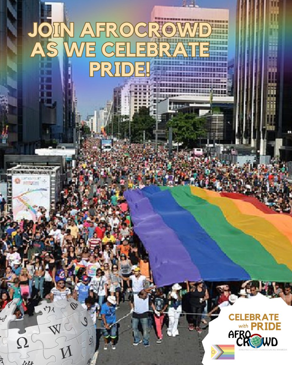 afroCROWDit's tweet photo. June is #PrideMonth! Join #AfroCROWD as we celebrate #LGBTQIAPride! #QTBIPOC #LGBTQIA #LGBTQ #Pride #Wikimedia #Wikipedia @Wikimedia @Wikipedia #KnowledgeEmpowers https://t.co/0z9nrtj5sS