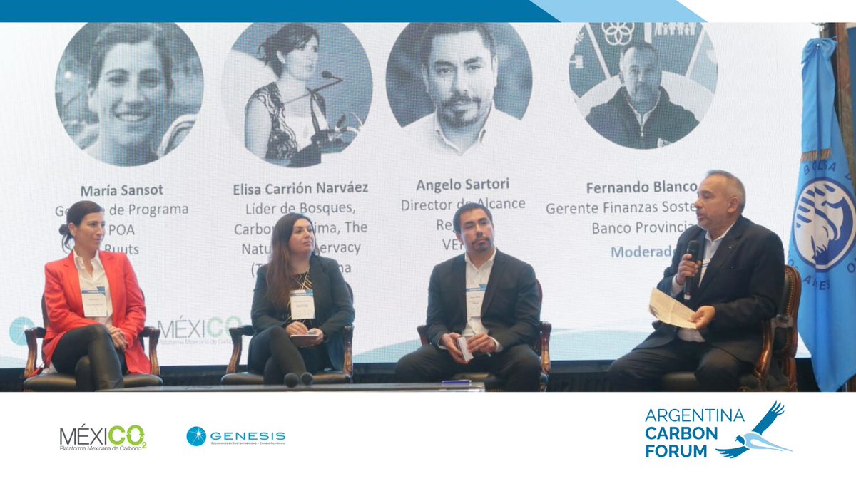 genesissustain's tweet photo. Prosigue la #Ruta1 con un debate sobre cómo diversificar portafolios de proyectos y reducir riesgos.
El panel son:

❇️ María Sansot de @Ruuts_la 
❇️ Elisa Carrión Narváez de @TNCLatinAmerica  
❇️ Angelo Sartori de @VerraStandards  

👉🏽 Modera Fernando Blanco de @bancoprovincia . https://t.co/cjZ2dBc1Ds