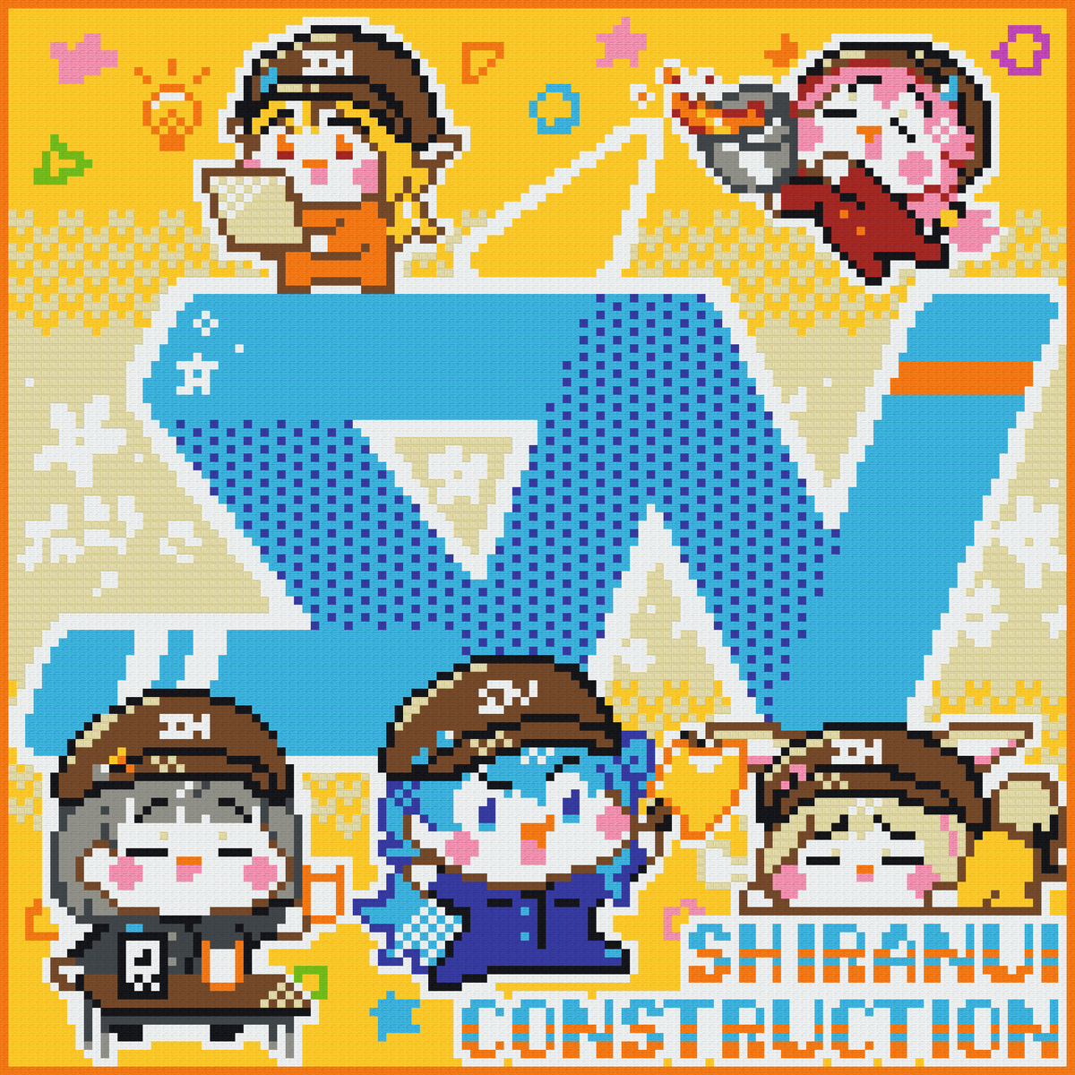 星街すいせい ,尾丸ポルカ ,さくらみこ ,不知火フレア ,白銀ノエル 「 即納品も可能です!デフォルメイラストでお手伝いが出来ることがありましたら、ぜひ」|ぱんじゃむのなめ ＠ホロクル G-05のイラスト