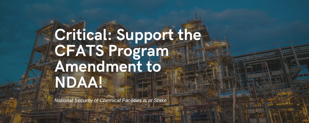 AmChemMatters's tweet photo. With lawmakers considering the NDAA this week, there is a chance for #CFATS to be reestablished via @RepLaurelLee's Amendment #594. We're telling the Hill that #594KeepsUsSecure!

https://t.co/R01Va8MZaG https://t.co/PkOdWB6Iyp