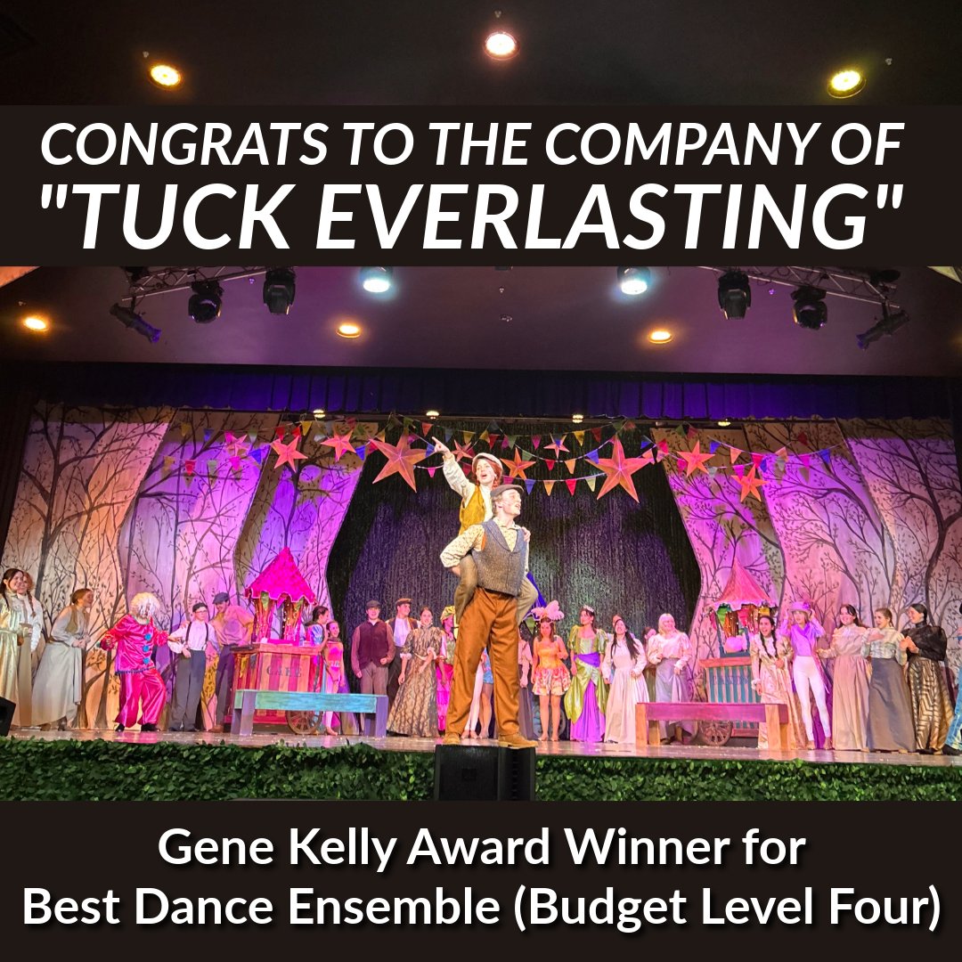 Hampton_Talbots's tweet photo. Congratulations to all the students involved in the spring musical, "Tuck Everlasting!" On Saturday, May 25, they attended the Gene Kelly Awards for Excellence in High School Musical Theatre and won the award for Best Dance Ensemble, Budget Level Four. #TalbotPride ✨🎭 https://t.co/Ydfix0ZLdr
